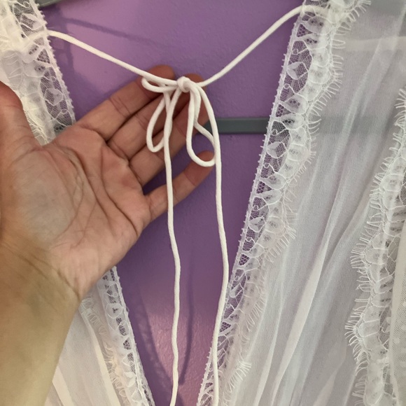 Free People NWT Corset Polka Dot Netting Kimono - Picture 9 of 10